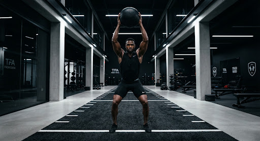 Athlete lifting in the facility